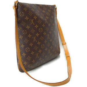 Louis Vuitton Musette Leather Bag Monogram Brown Shoulder